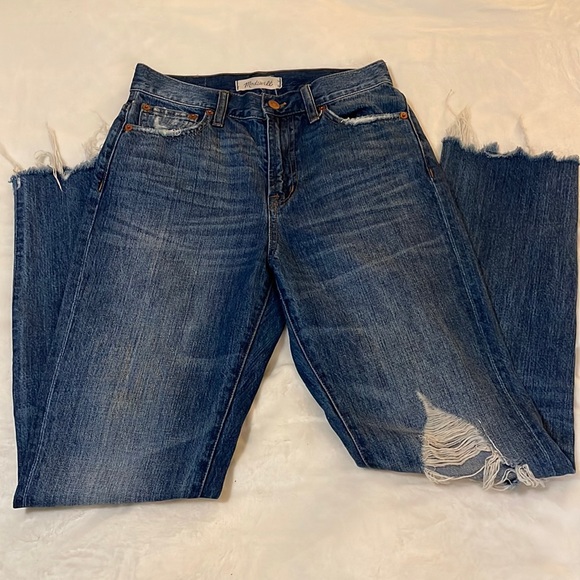 Madewell Destructed Denim Jeans Size 25 - Picture 4 of 8